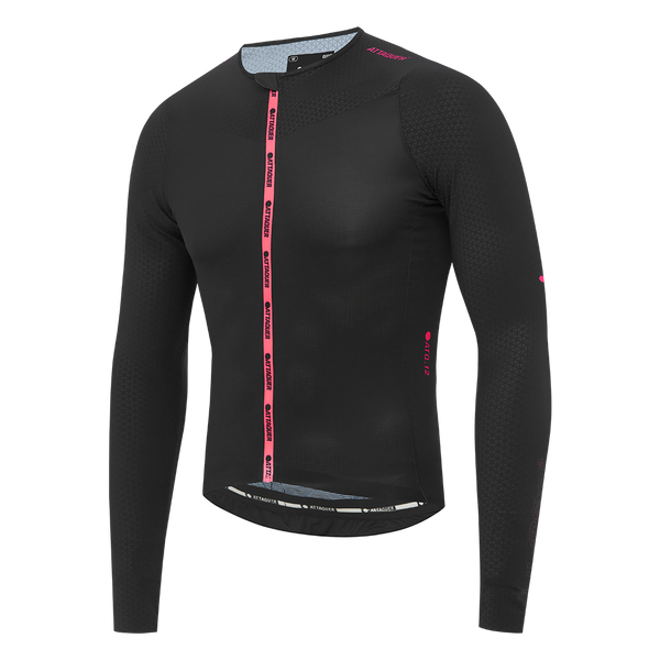 ULTRA+ Aero Long Sleeved Jersey Black Neon Pink feature display