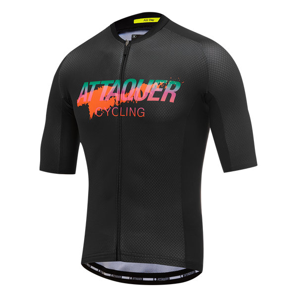 Attaquer Mens All Day Jersey Overspray Burnt Orange Black feature display