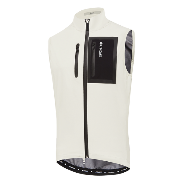 Attaquer Race Rain Hardshell Gilet Off White feature display