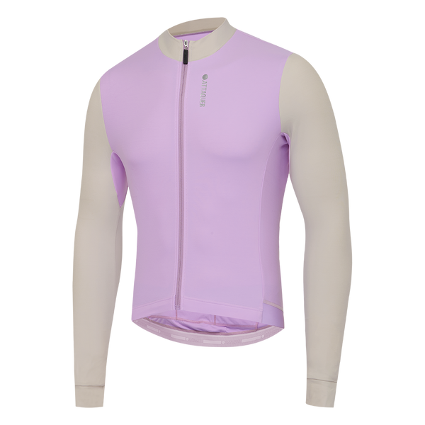 Attaquer Mens Race Long Sleeve Jersey Lilac Beige feature display