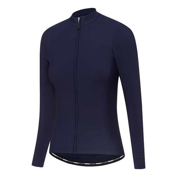 Attaquer Womens All Day Check Winter Long Sleeved Jersey Navy feature display