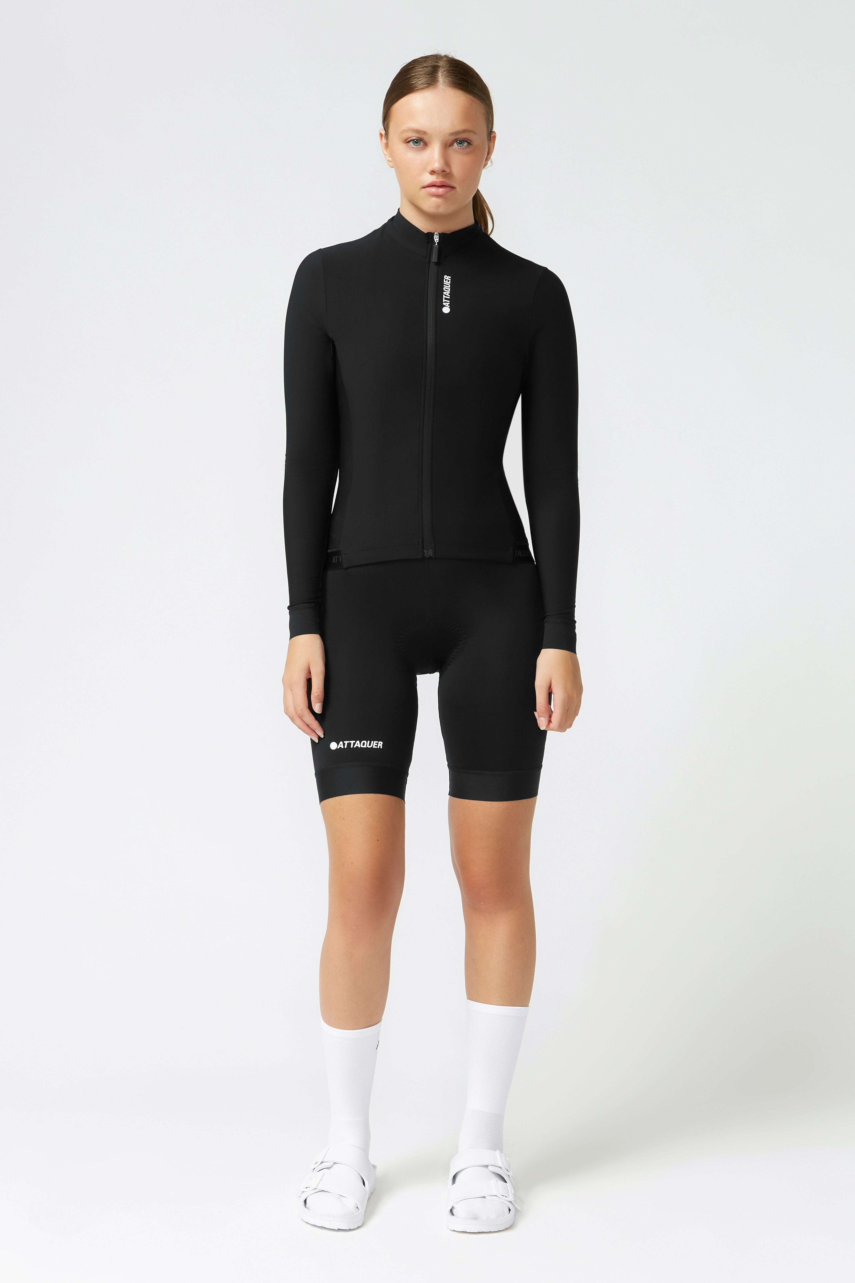 Womens Race Reflex Long Sleeved Jersey Black | Attaquer