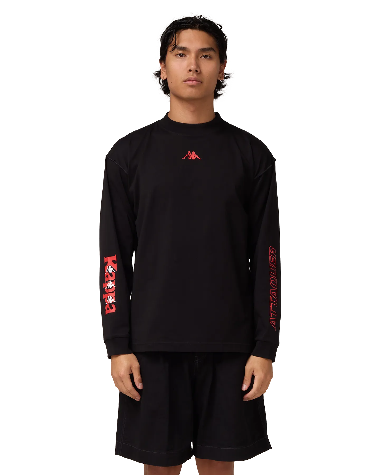 ATQ KAPPA LS Outline Black Tee-Attaquer-Attaquer
