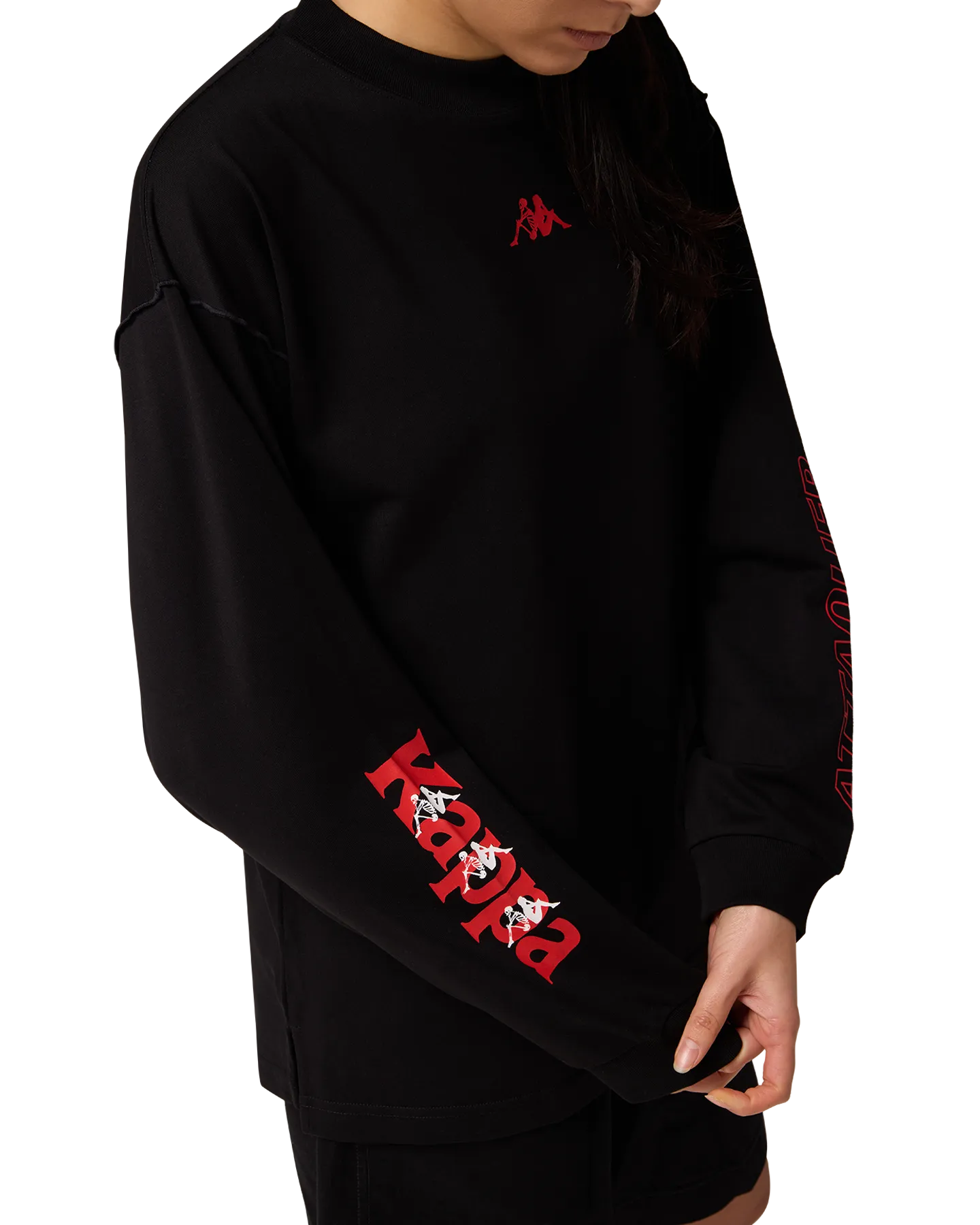 ATQ KAPPA LS Outline Black Tee-Attaquer-Attaquer