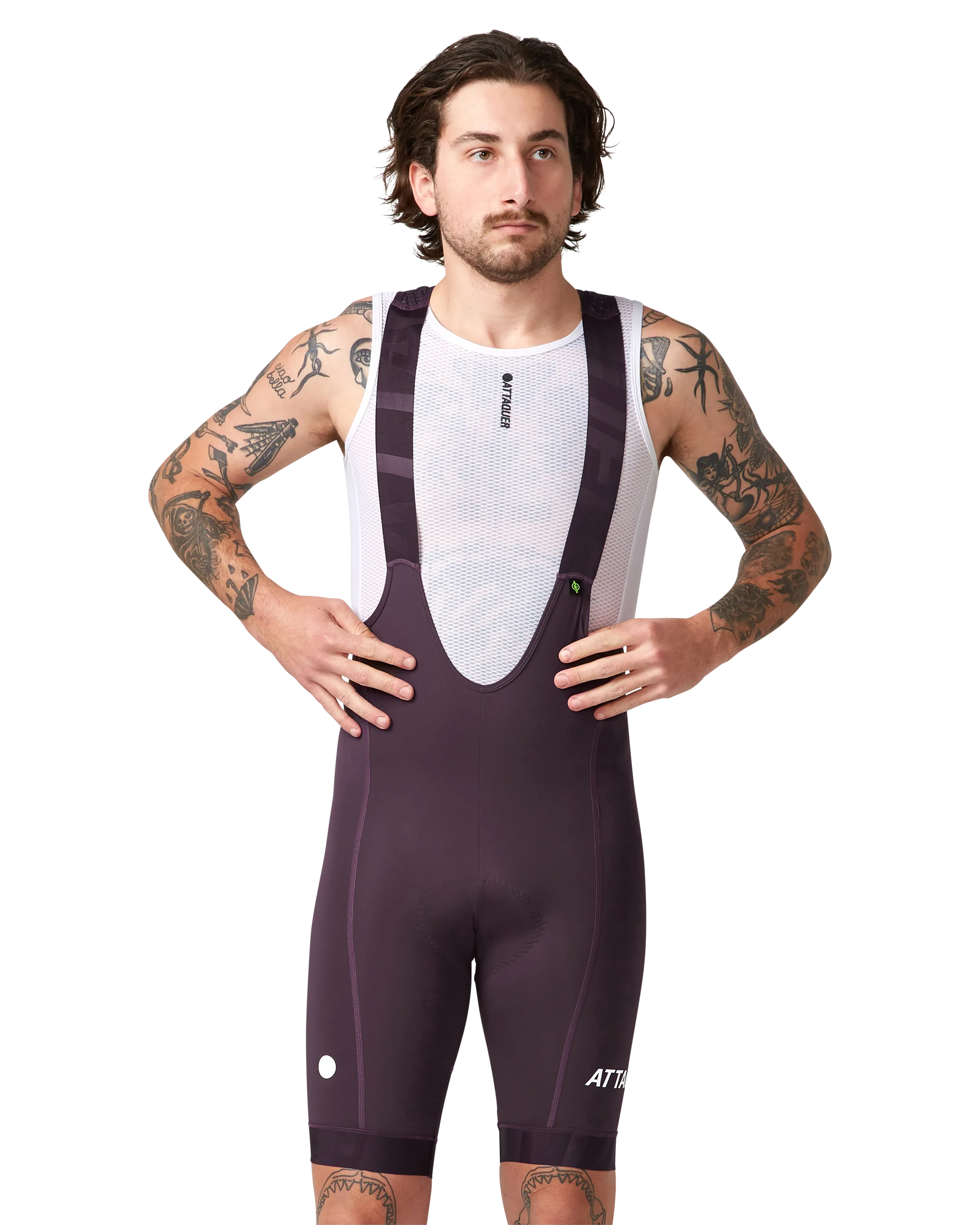 All Day Bib Short Aubergine-Attaquer-Attaquer
