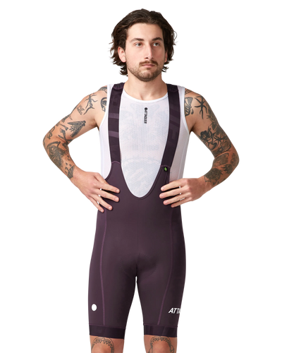 All Day Bib Short Aubergine-Attaquer-Attaquer