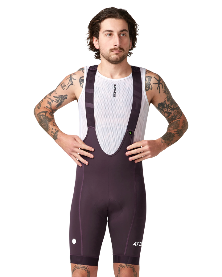 All Day Bib Short Aubergine-Attaquer-Attaquer