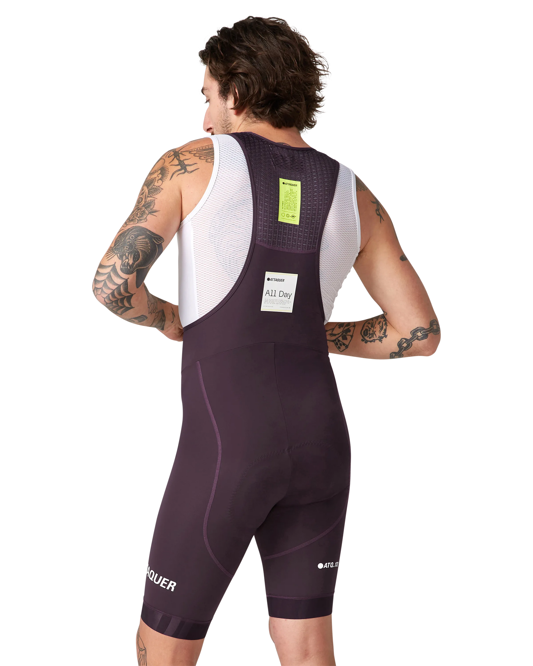 All Day Bib Short Aubergine-Attaquer-Attaquer