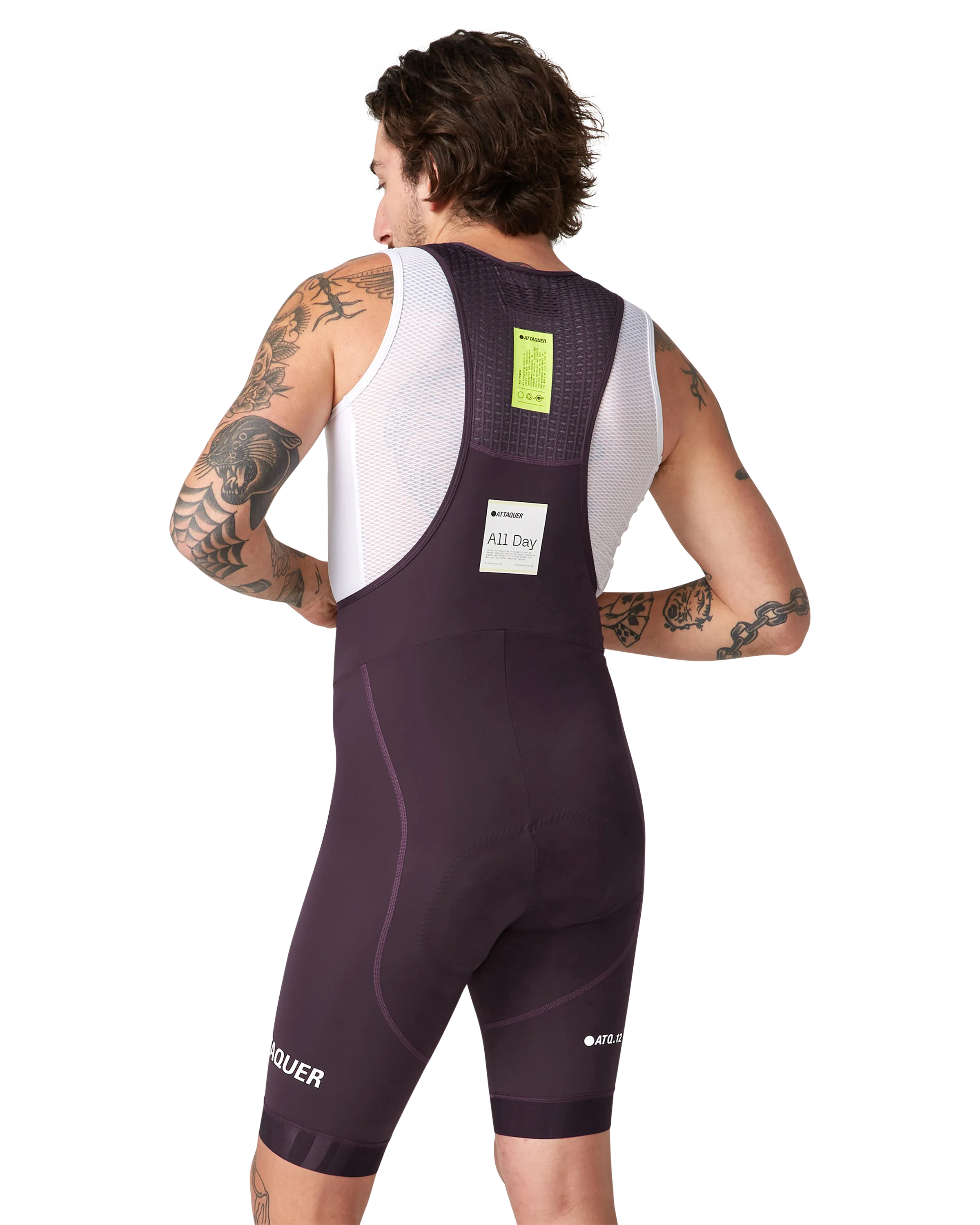 All Day Bib Short Aubergine-Attaquer-Attaquer