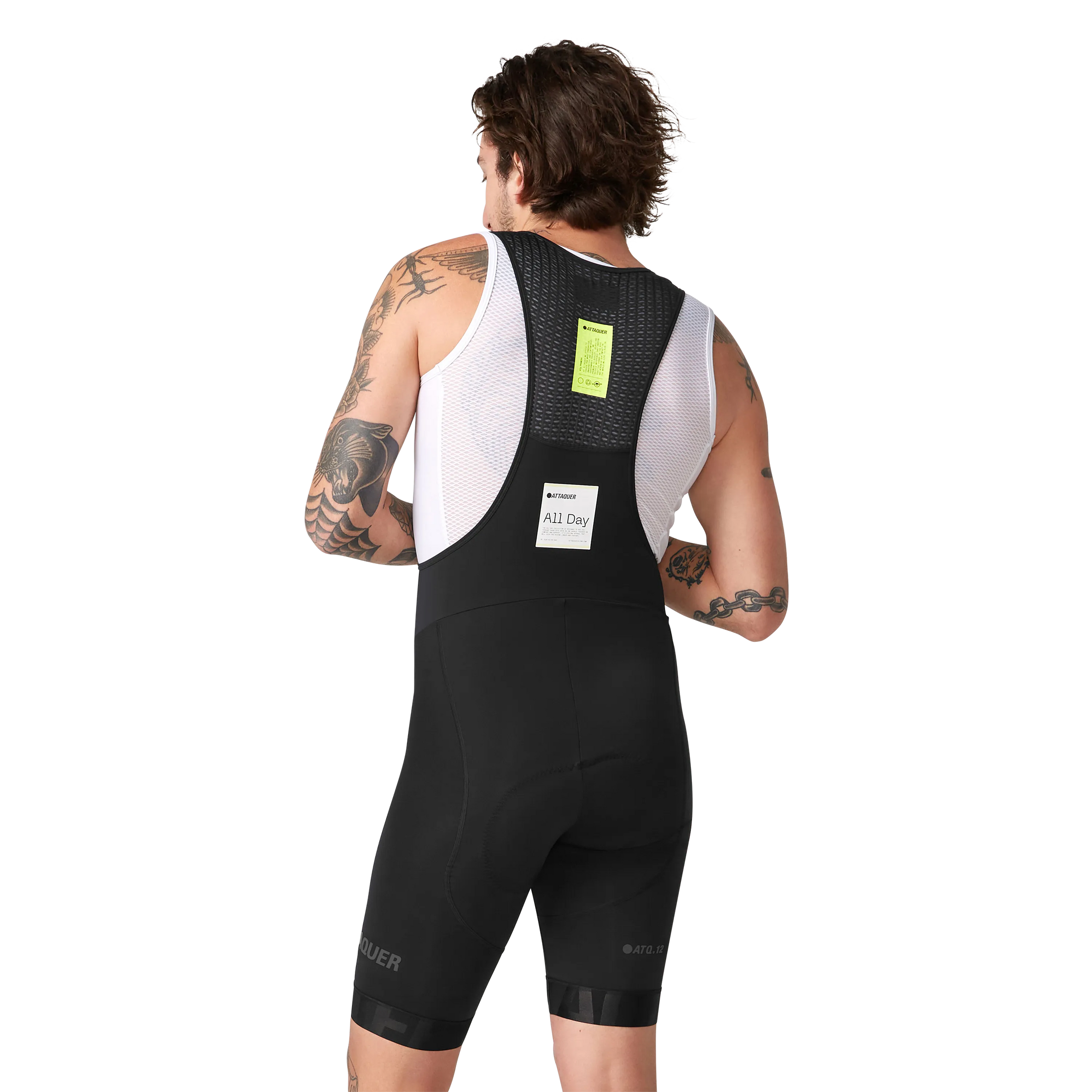 All Day Bib Short Black/White-Attaquer Dead Stock-Attaquer