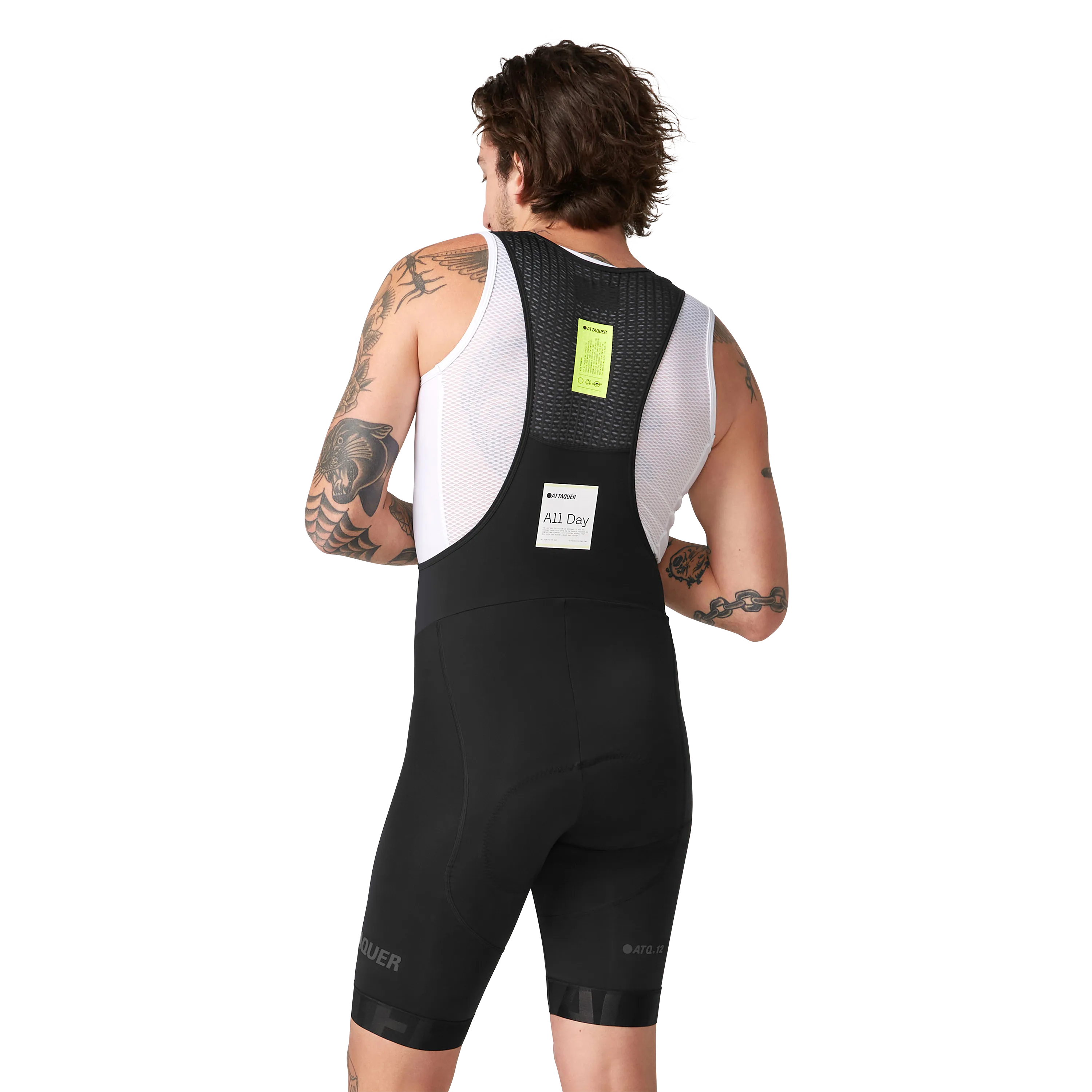 All Day Bib Short Black/White-Attaquer Dead Stock-Attaquer