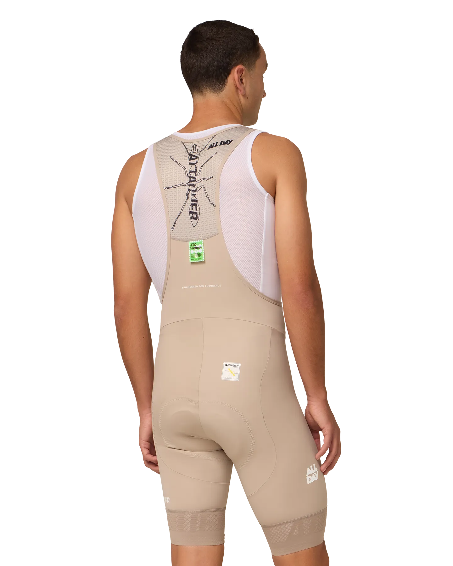 All Day Bib Short Eggshell-Attaquer-Attaquer