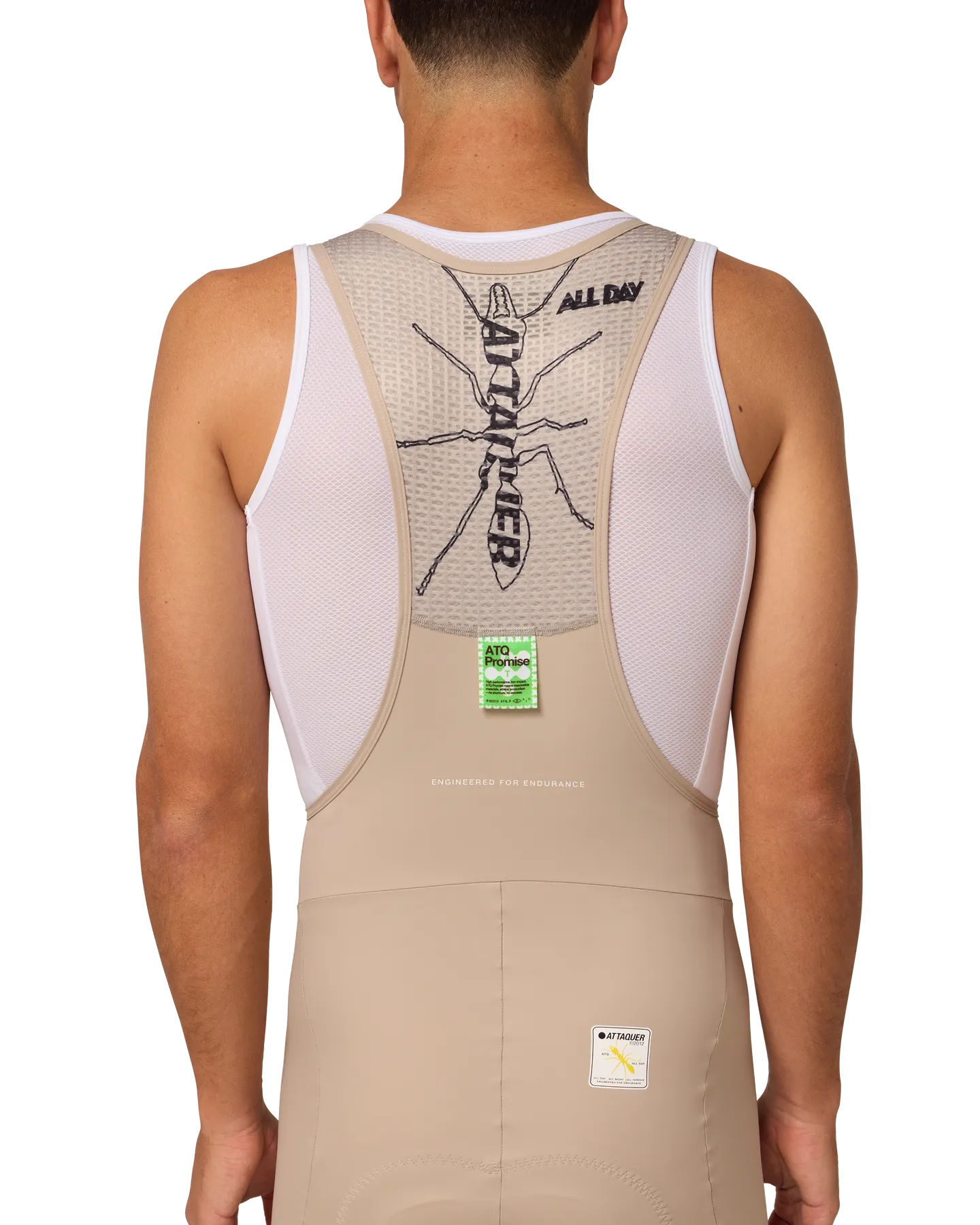 All Day Bib Short Eggshell-Attaquer-Attaquer