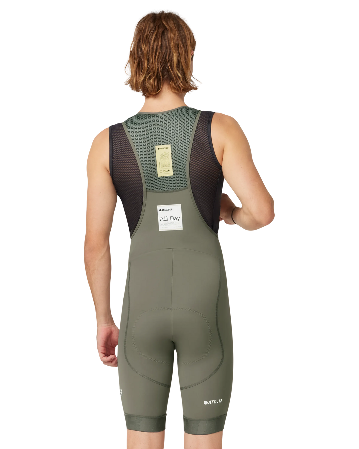 All Day Bib Short Grey Smoke | Attaquer Cycling Bib