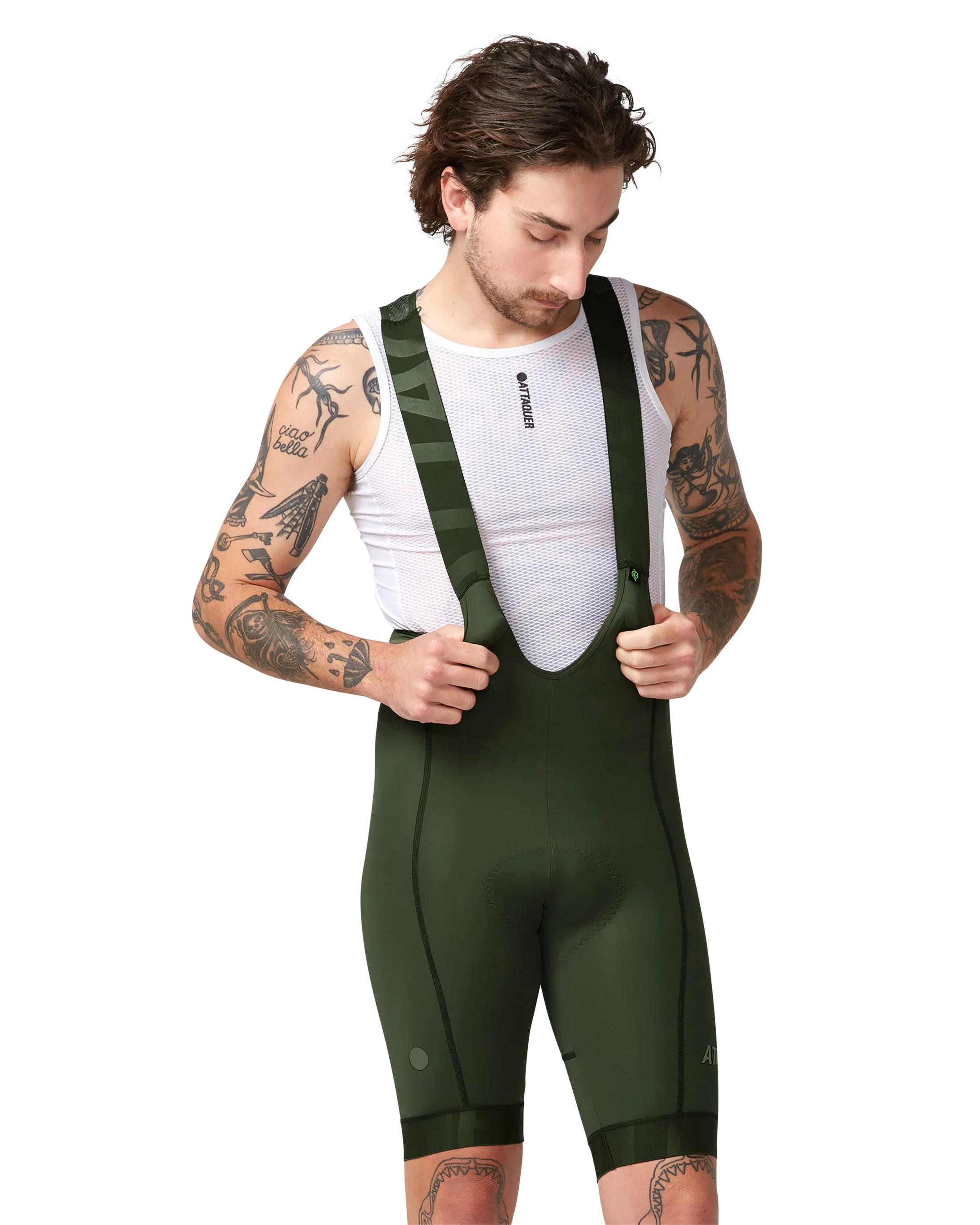 All Day Bib Short Pine/Tonal-Attaquer-Attaquer