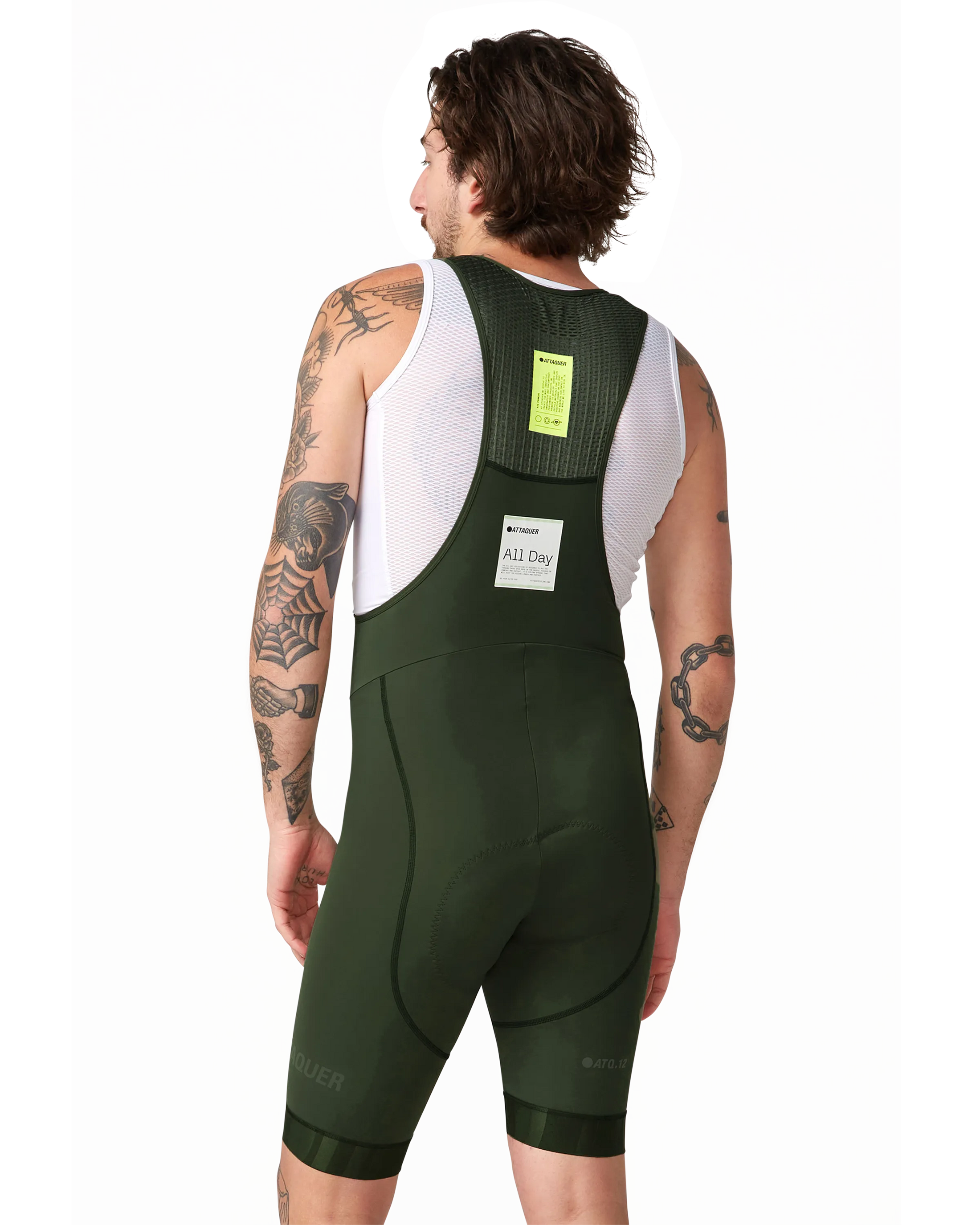 All Day Bib Short Pine/Tonal-Attaquer-Attaquer