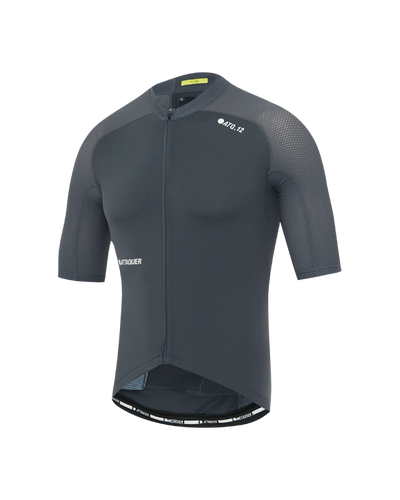 pdp-hide Attaquer Mens All Day Short Sleeve Cycling Jersey in Anthracite Flat Lay view 