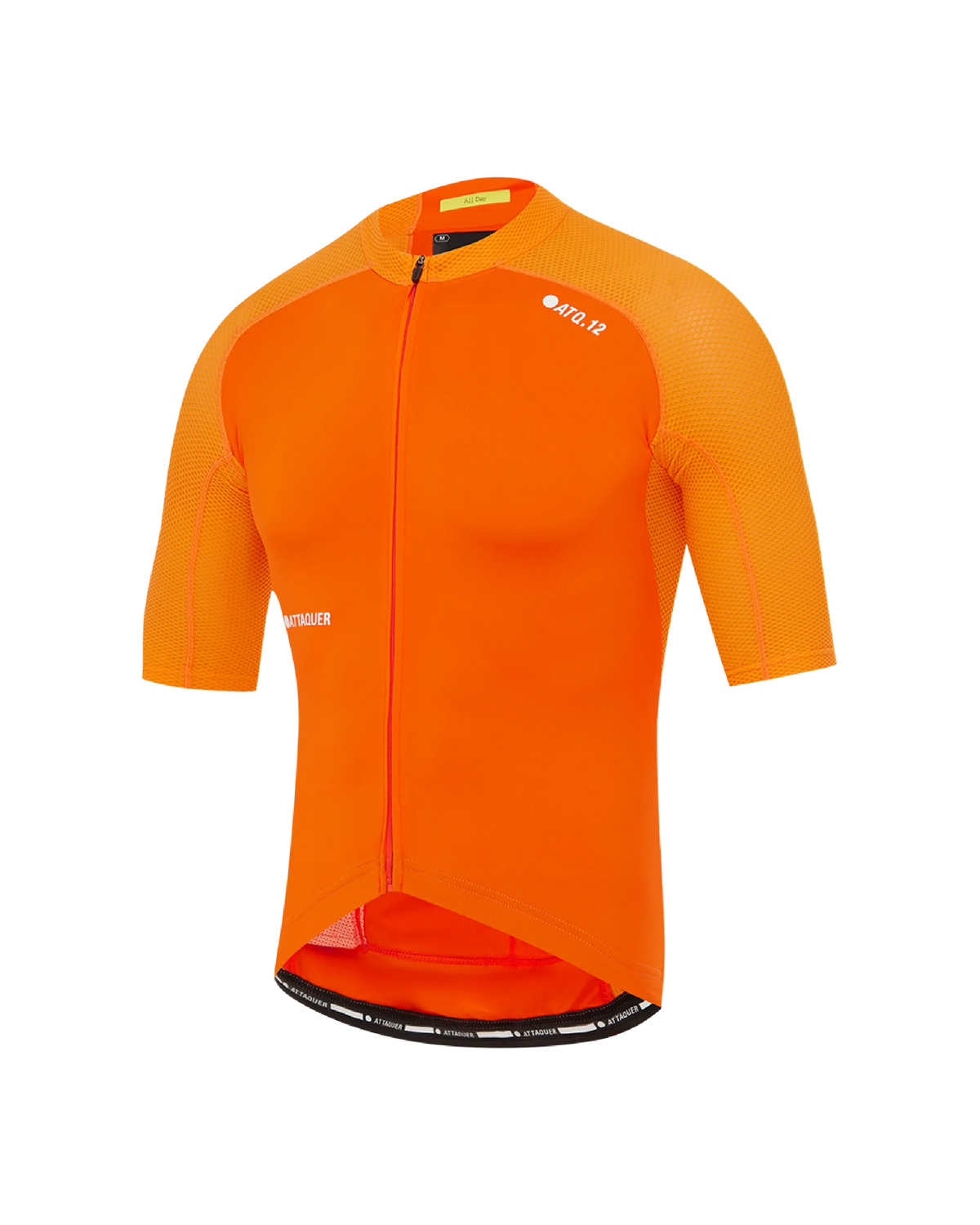 pdp-hide Mens Attaquer All Day Orange Short Sleeve Cycling Jersey flat lay