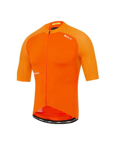 pdp-hide Mens Attaquer All Day Orange Short Sleeve Cycling Jersey flat lay