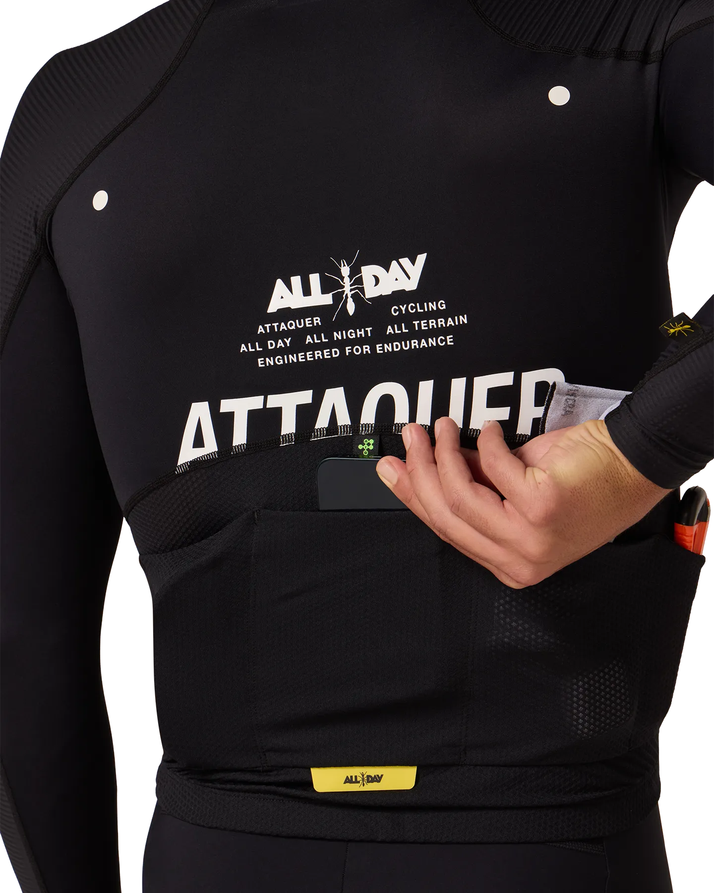 All Day Lightweight Long Sleeved Jersey Black – Attaquer