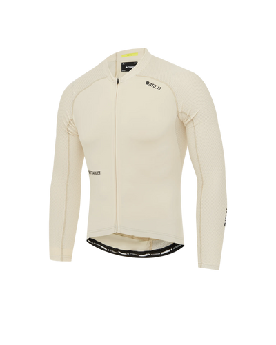 pdp-hide Mens Attaquer Summer Long Sleeve Cycling Jersey in Eggshell flat lay