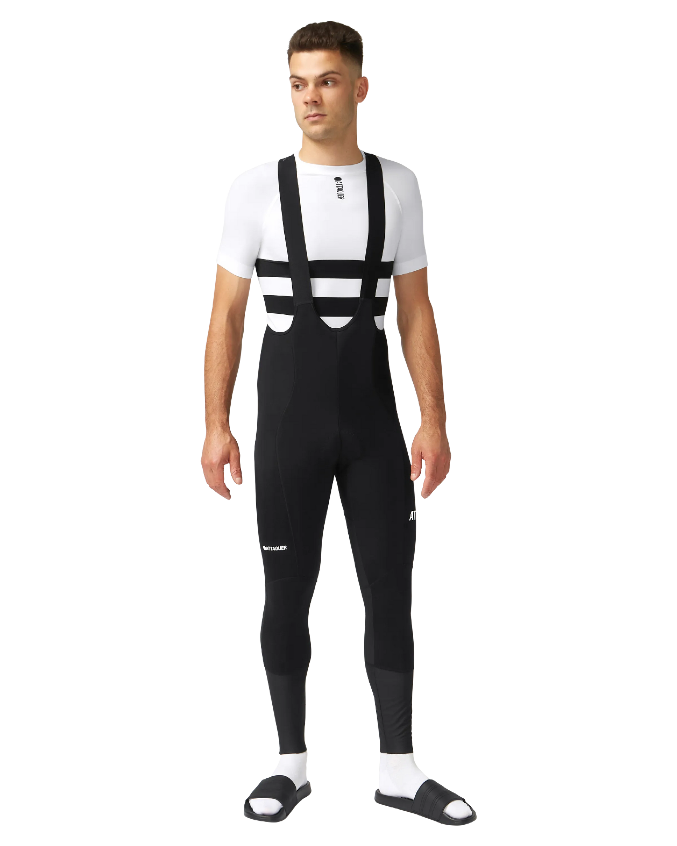 All Day Winter Bib Long Black Reflective Logo-Attaquer-Attaquer