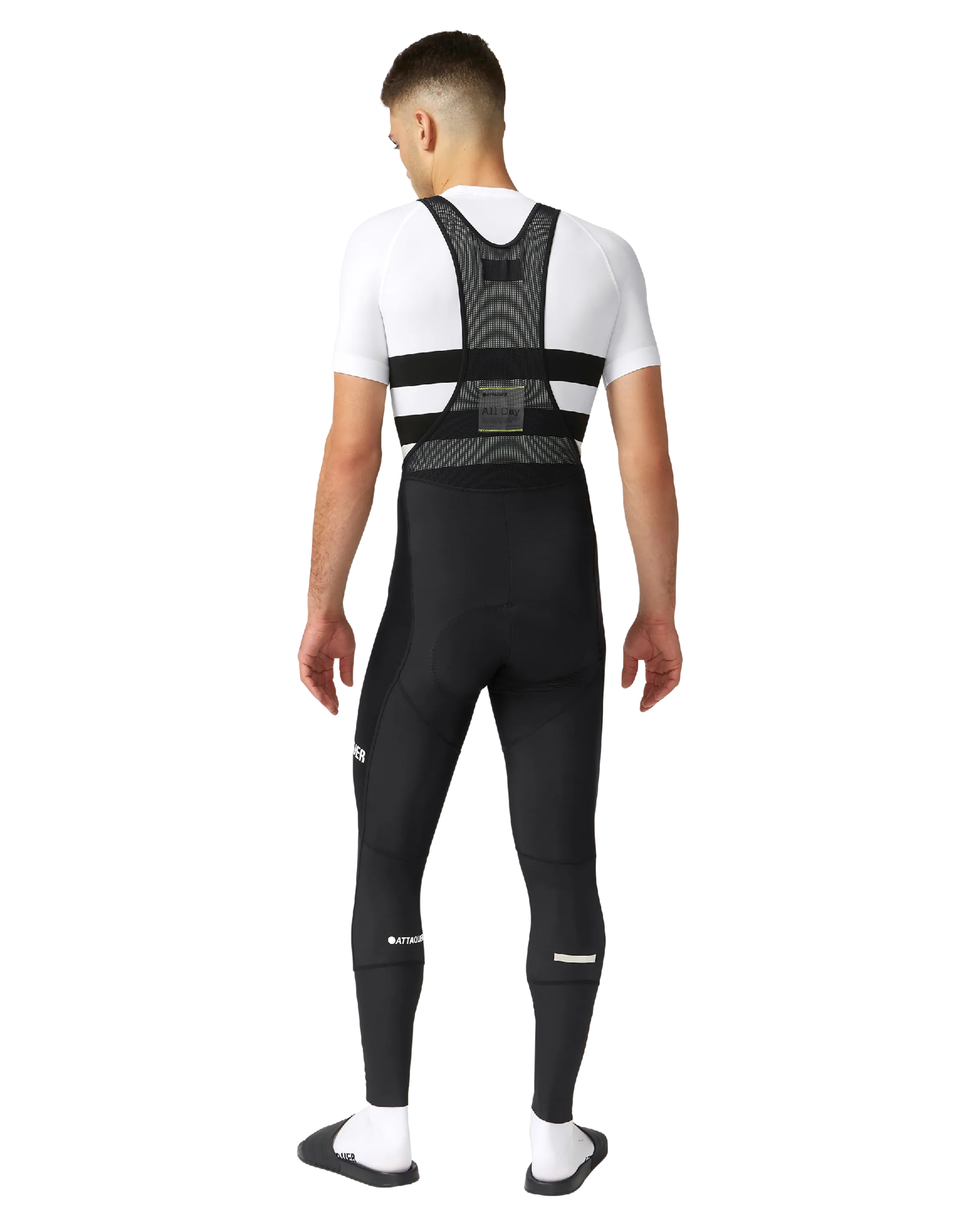 All Day Winter Bib Long Black Reflective Logo-Attaquer-Attaquer