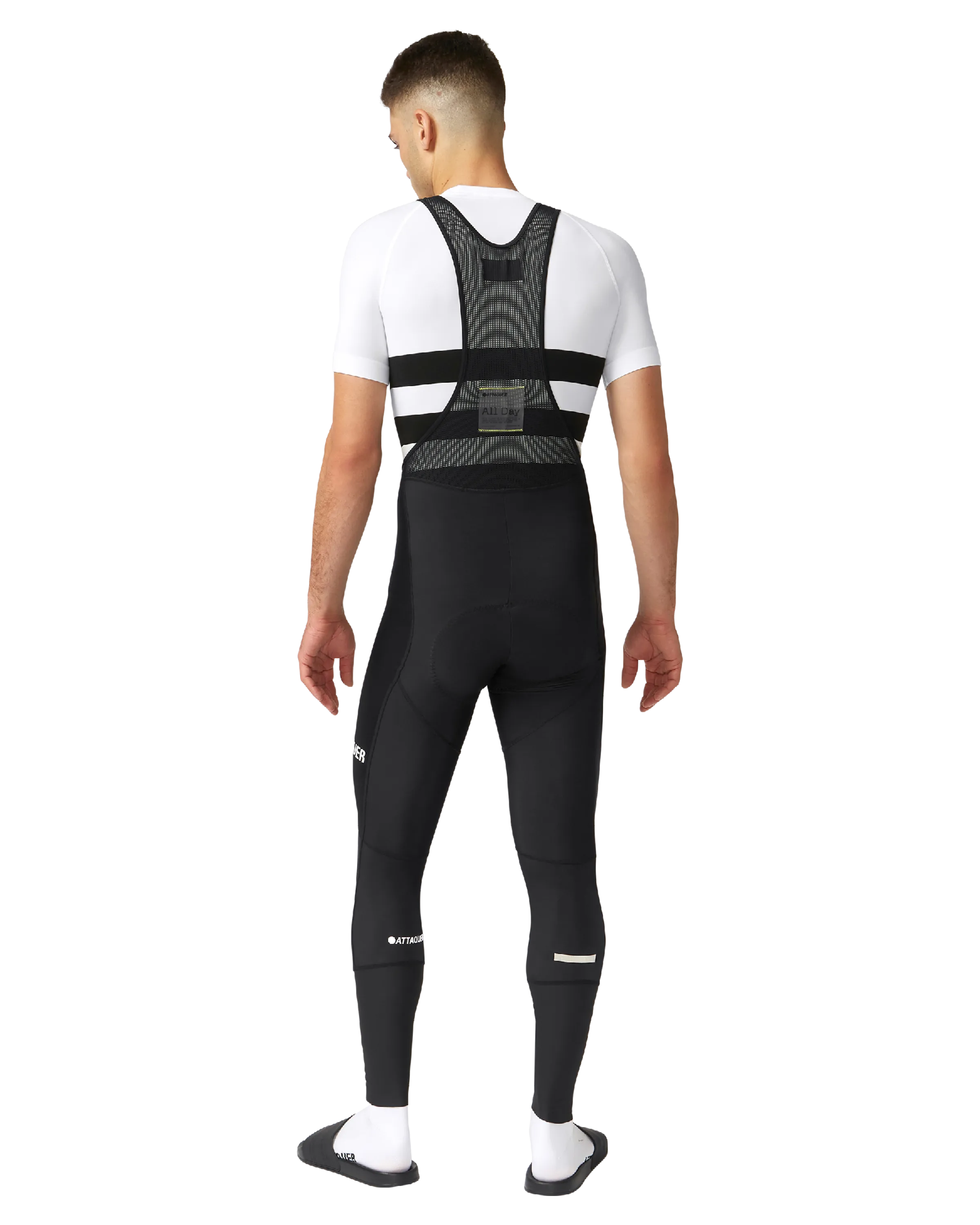 All Day Winter Bib Long Black Reflective Logo-Attaquer-Attaquer
