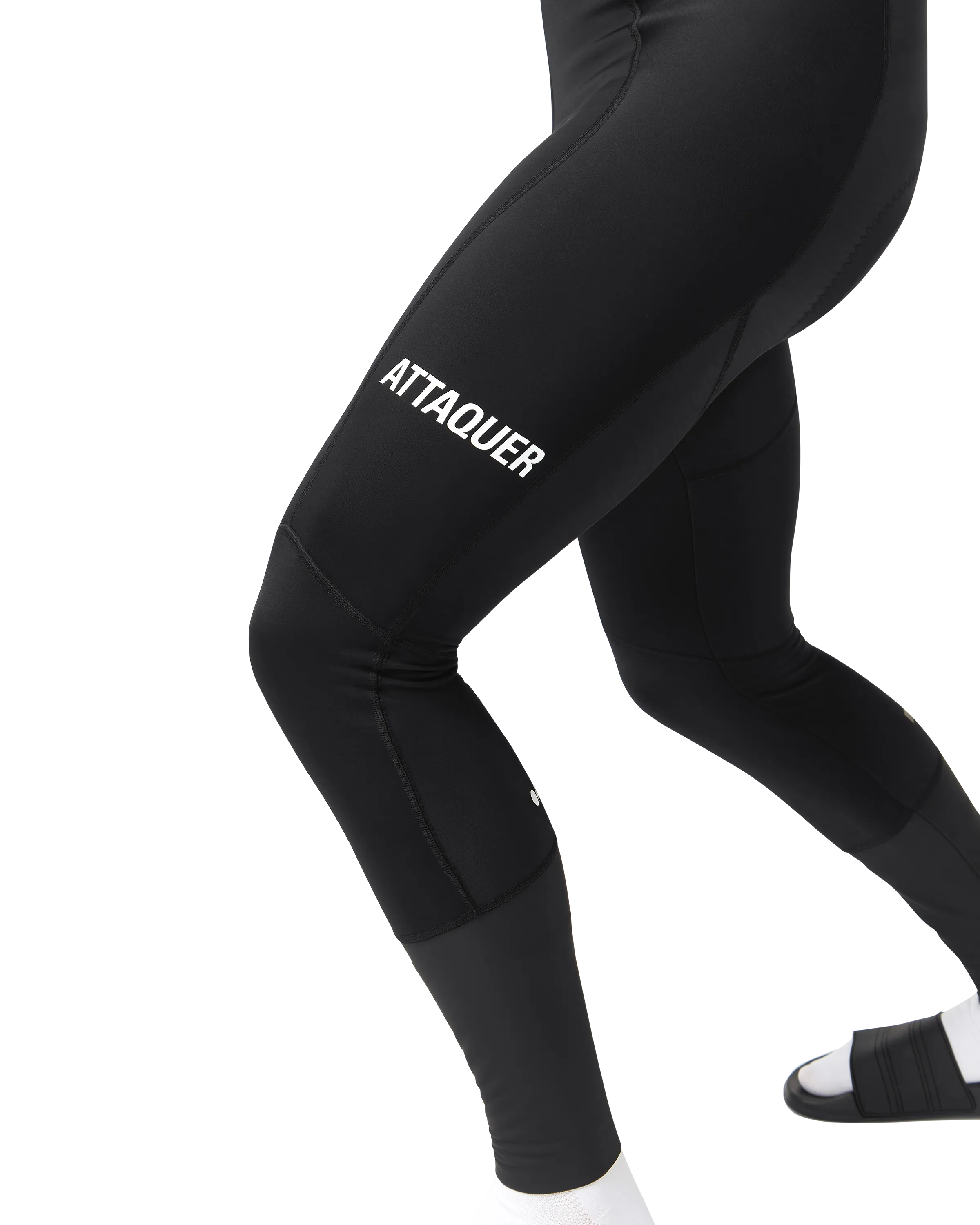 All Day Winter Bib Long Black Reflective Logo-Attaquer-Attaquer