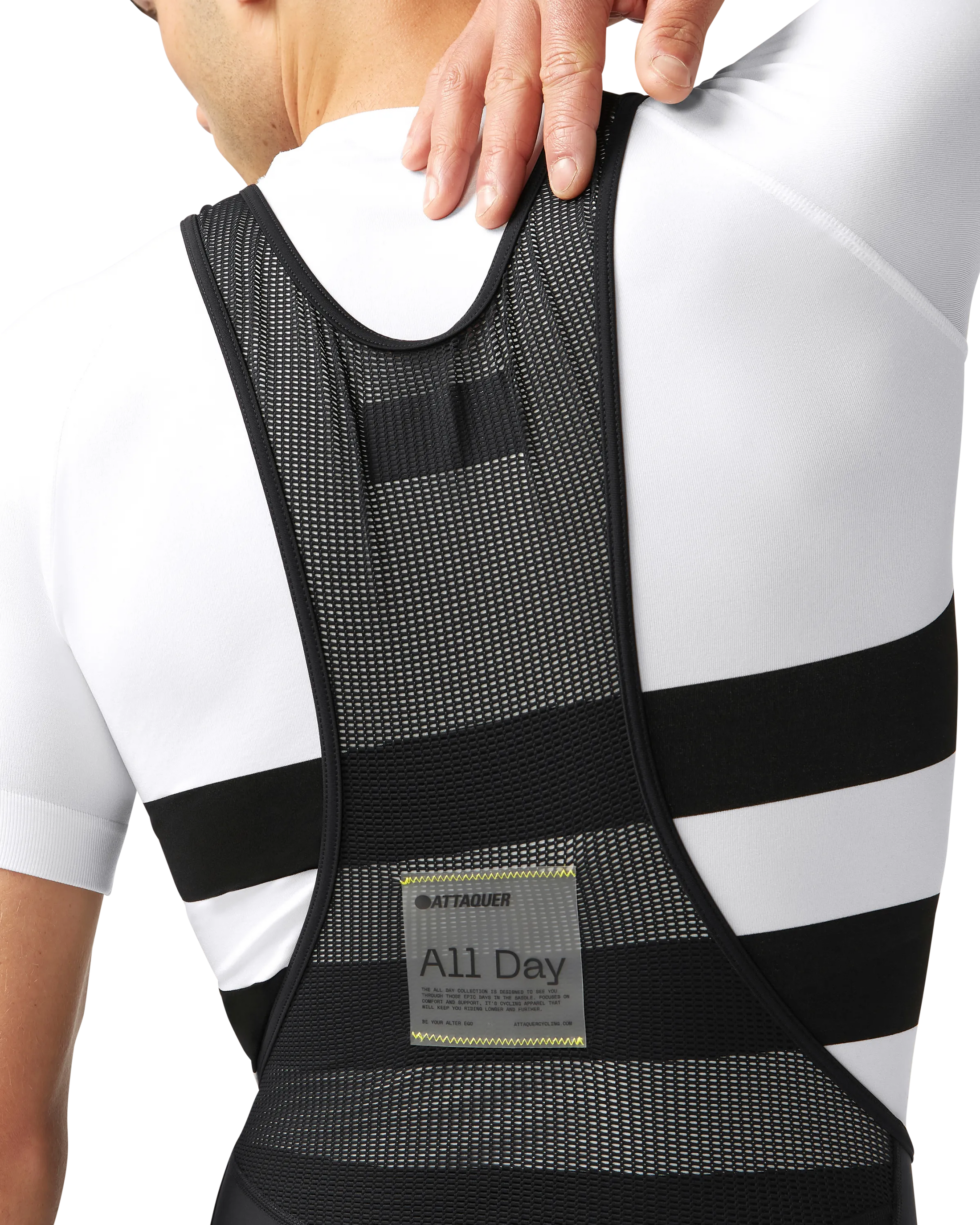 All Day Winter Bib Long Black Reflective Logo-Attaquer-Attaquer