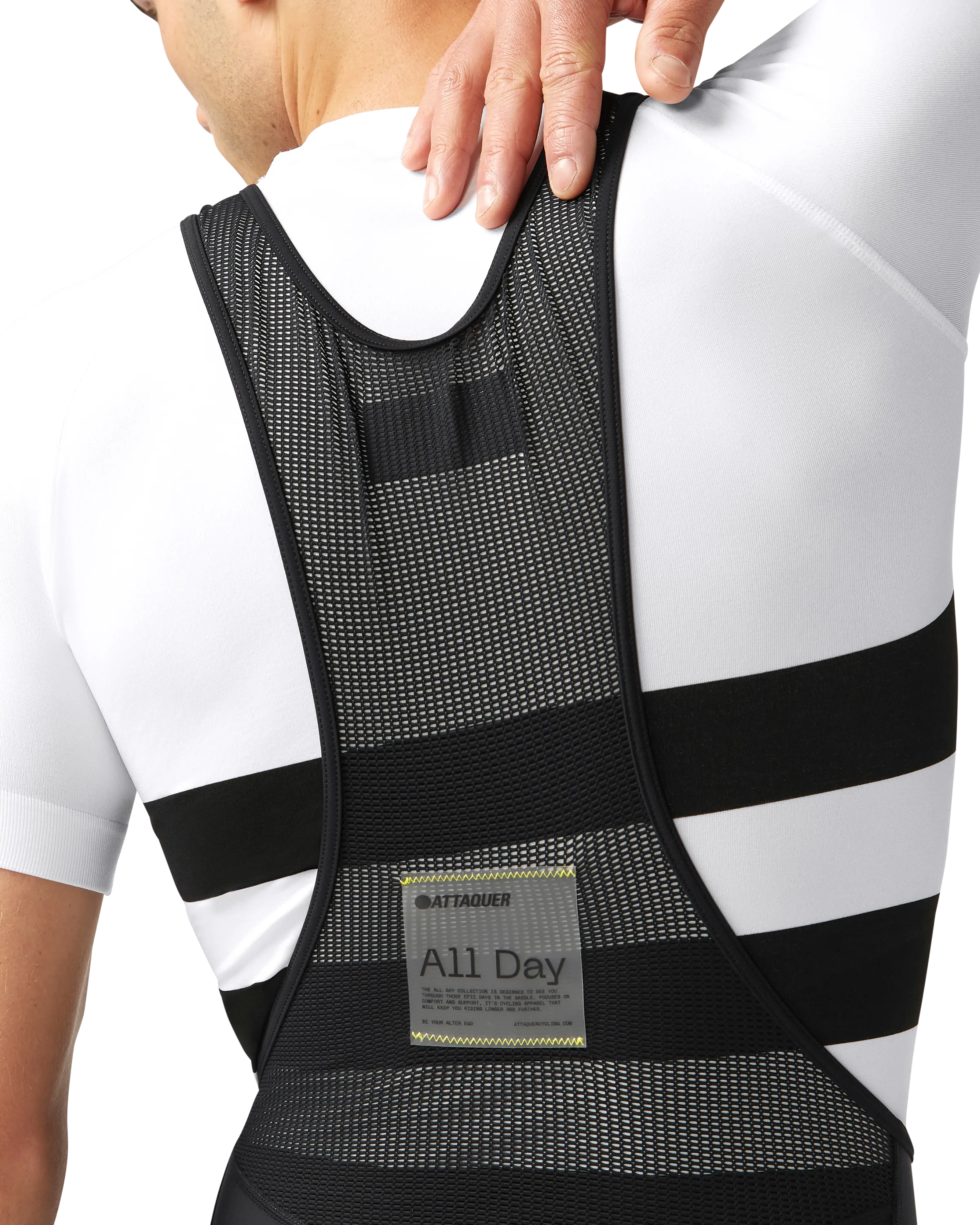 All Day Winter Bib Long Black Reflective Logo-Attaquer-Attaquer