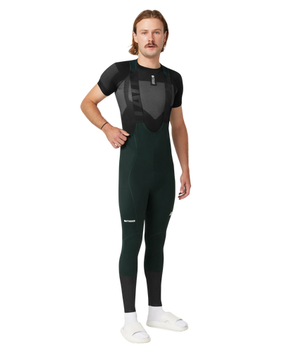 All Day Winter Bib Long Forest Green/White Logo-Attaquer-Attaquer