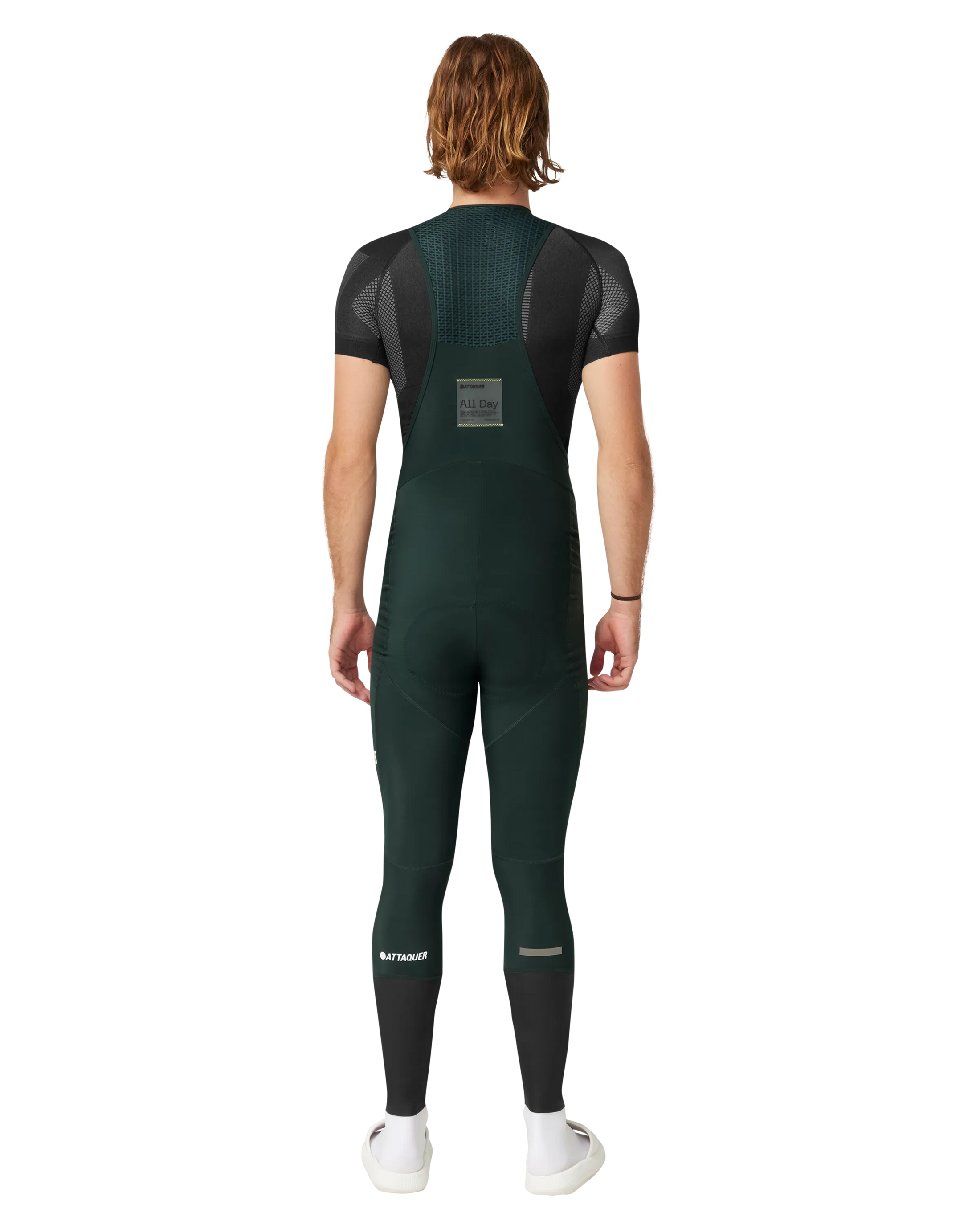 All Day Winter Bib Long Forest Green/White Logo-Attaquer-Attaquer
