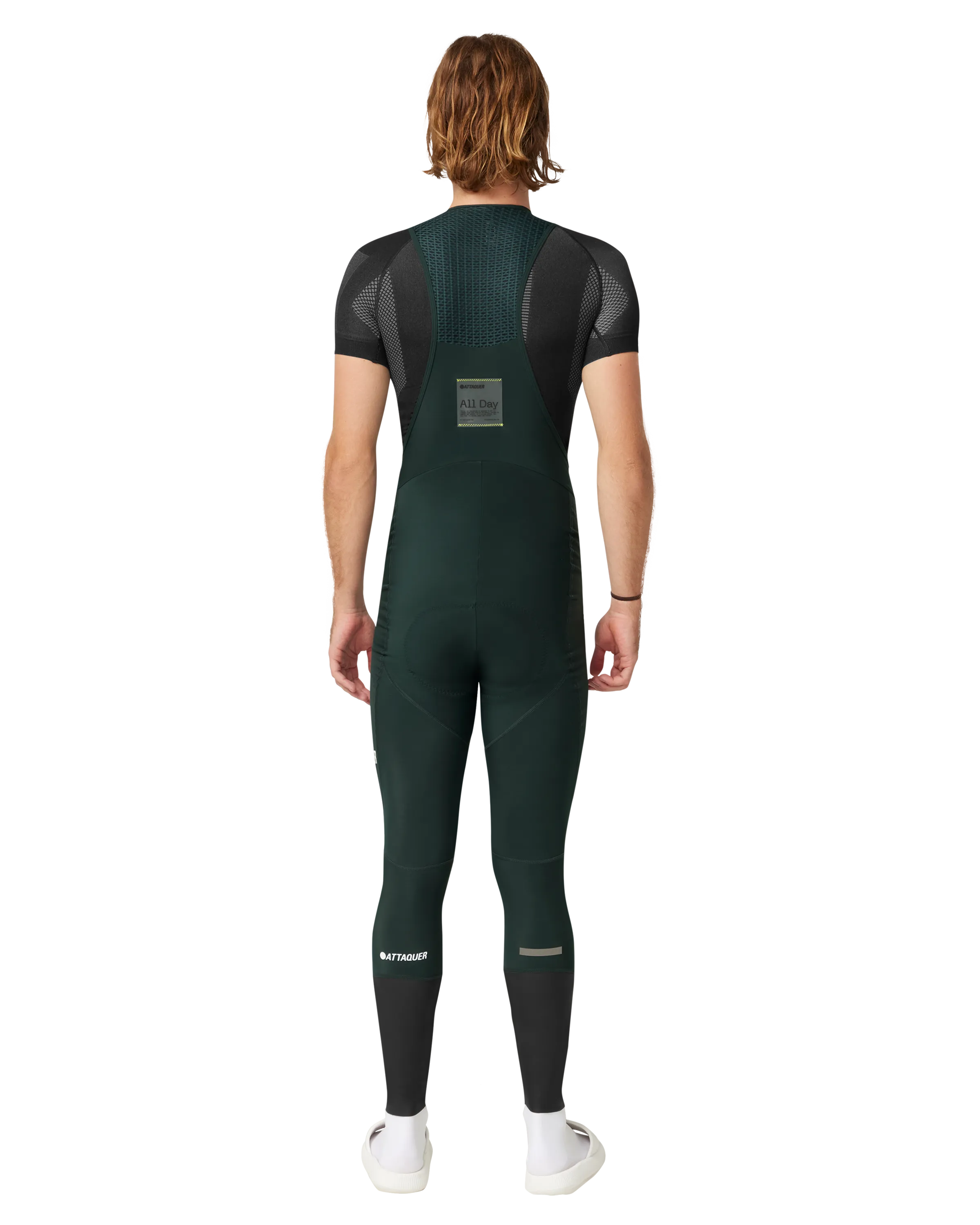 All Day Winter Bib Long Forest Green/White Logo-Attaquer-Attaquer
