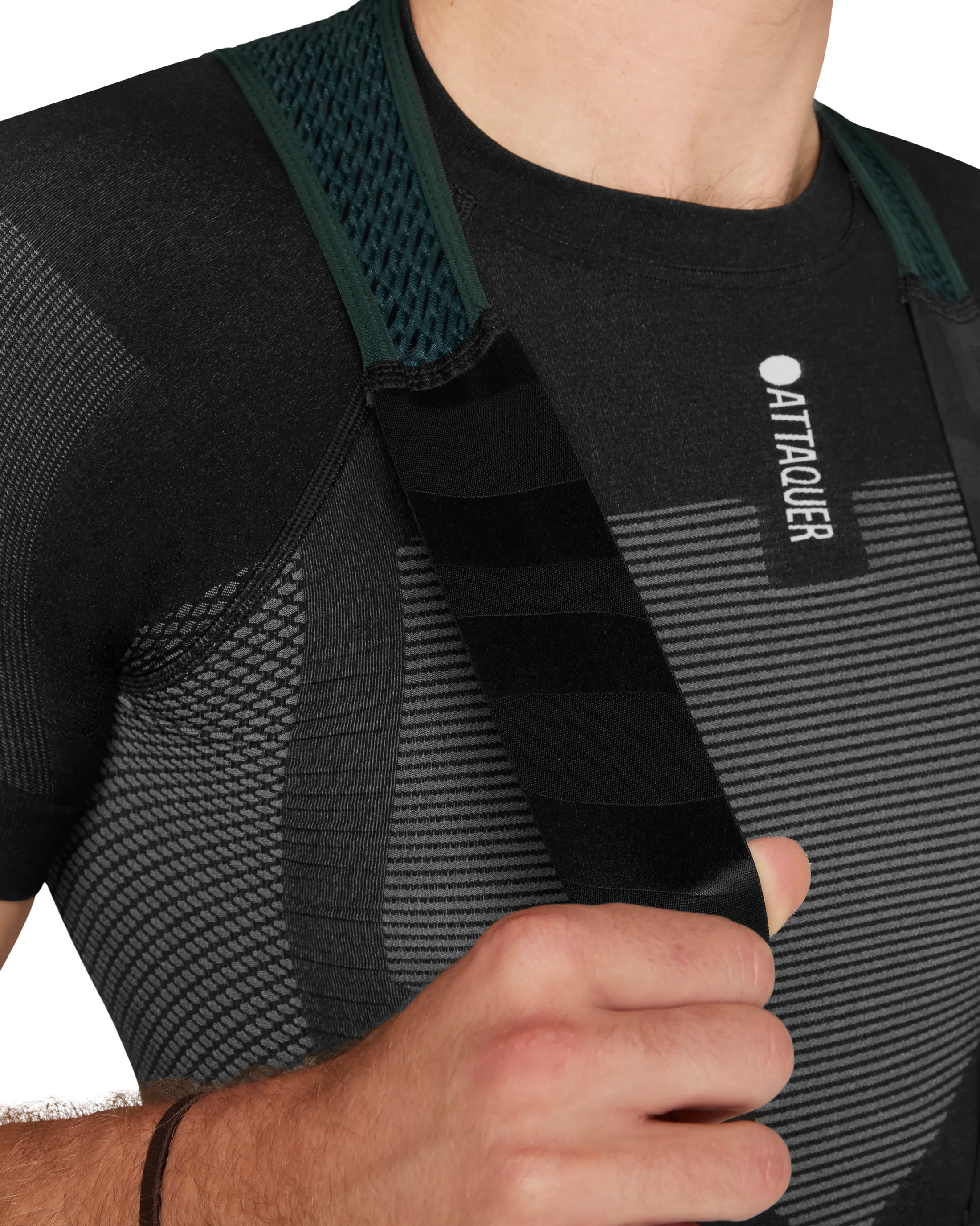 All Day Winter Bib Long Forest Green/White Logo-Attaquer-Attaquer