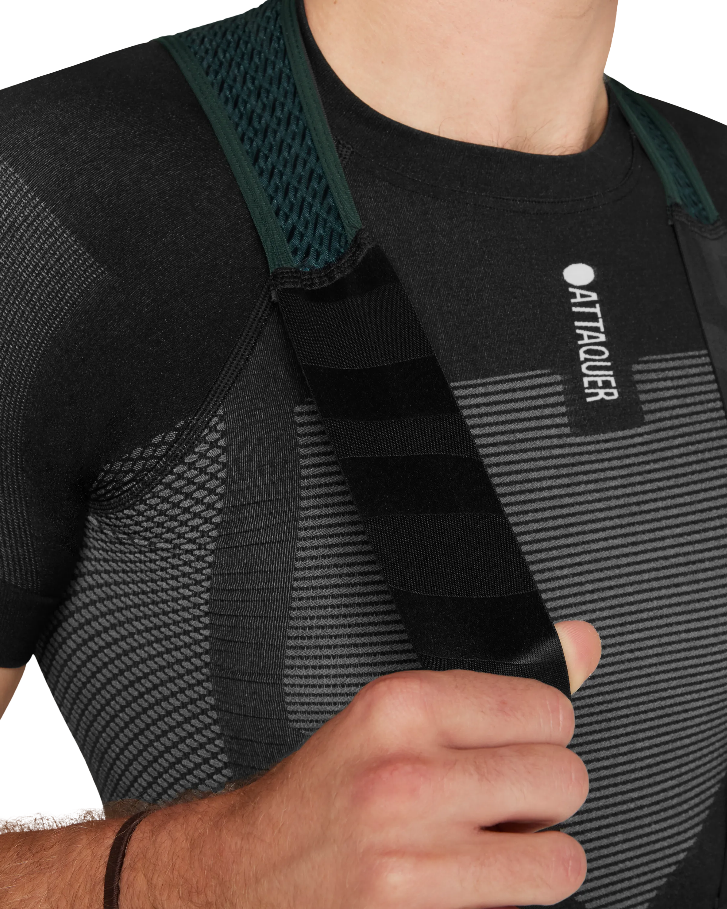 All Day Winter Bib Long Forest Green/White Logo-Attaquer-Attaquer