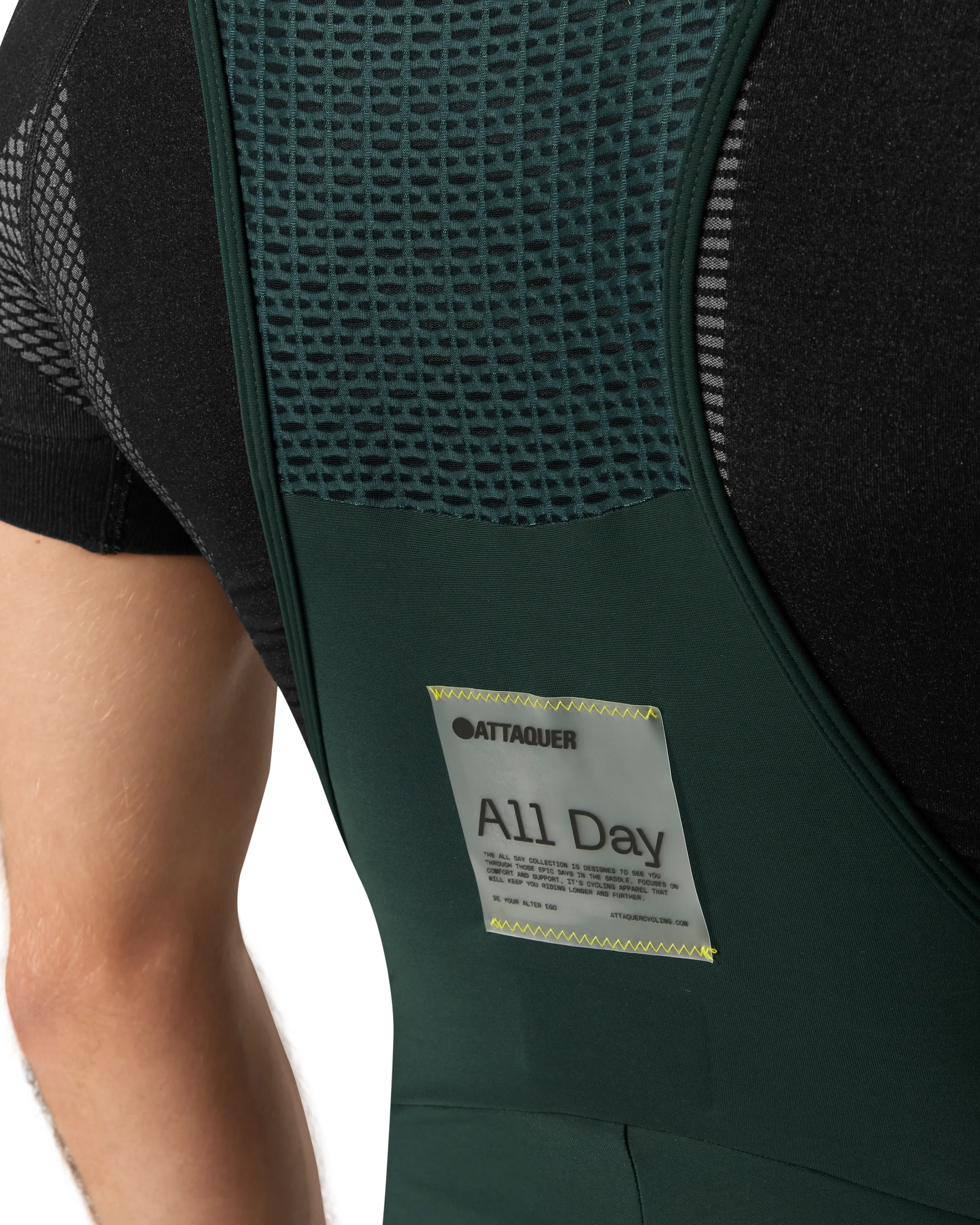 All Day Winter Bib Long Forest Green/White Logo-Attaquer Dead Stock-Attaquer
