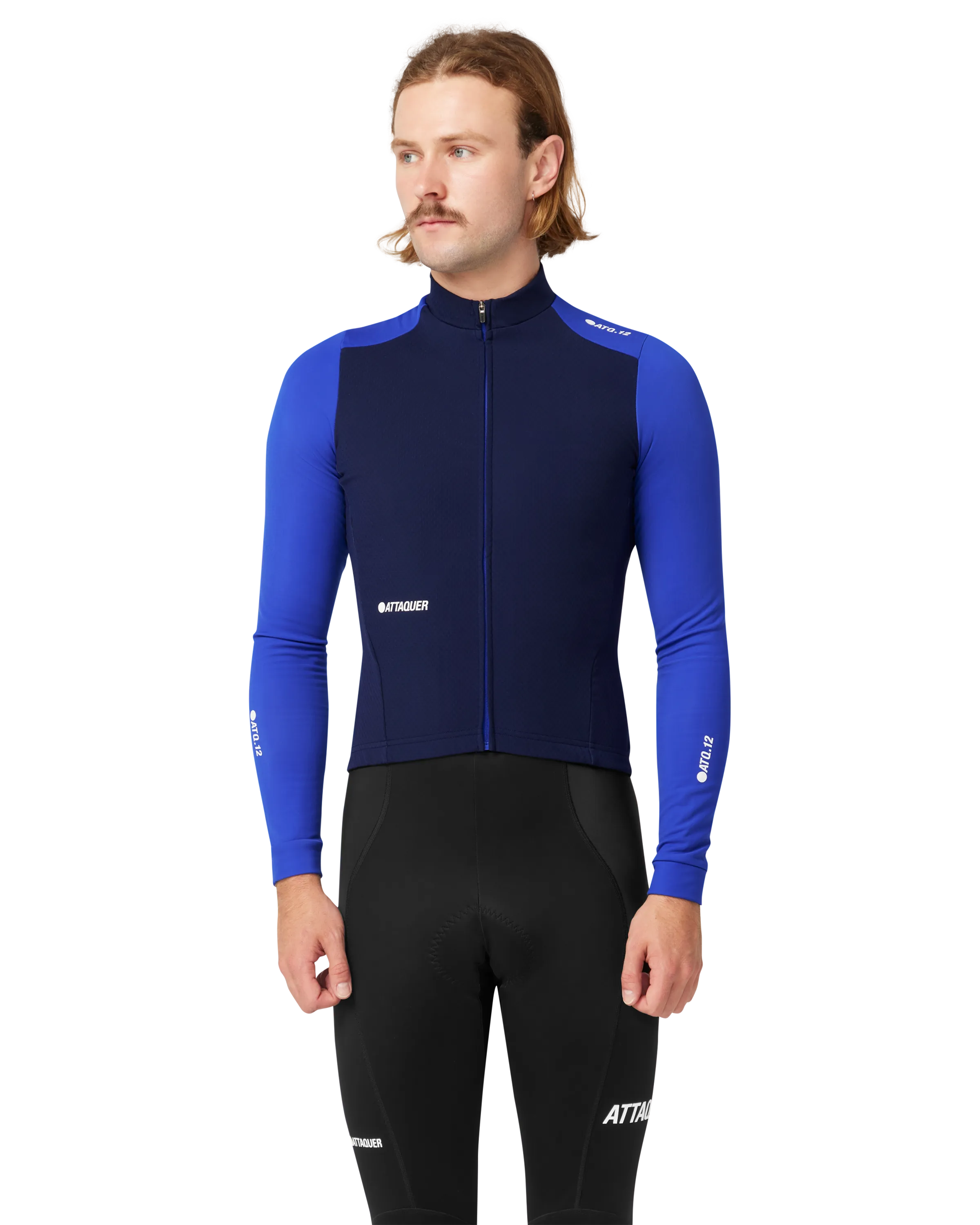 All Day Winter Long Sleeved Jersey Navy/Fluro-Attaquer Dead Stock-Attaquer