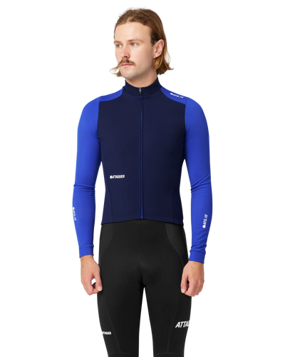 All Day Winter Long Sleeved Jersey Navy/Fluro-Attaquer Dead Stock-Attaquer