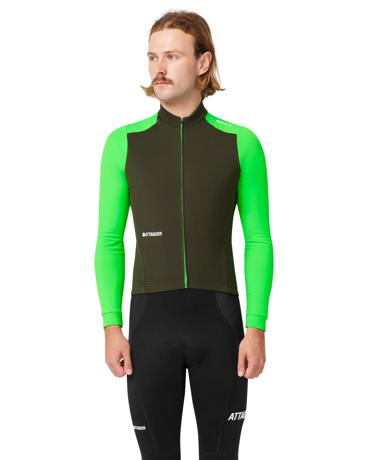 All Day Winter Long Sleeved Jersey Pine/Fluro Green-Attaquer Dead Stock-Attaquer