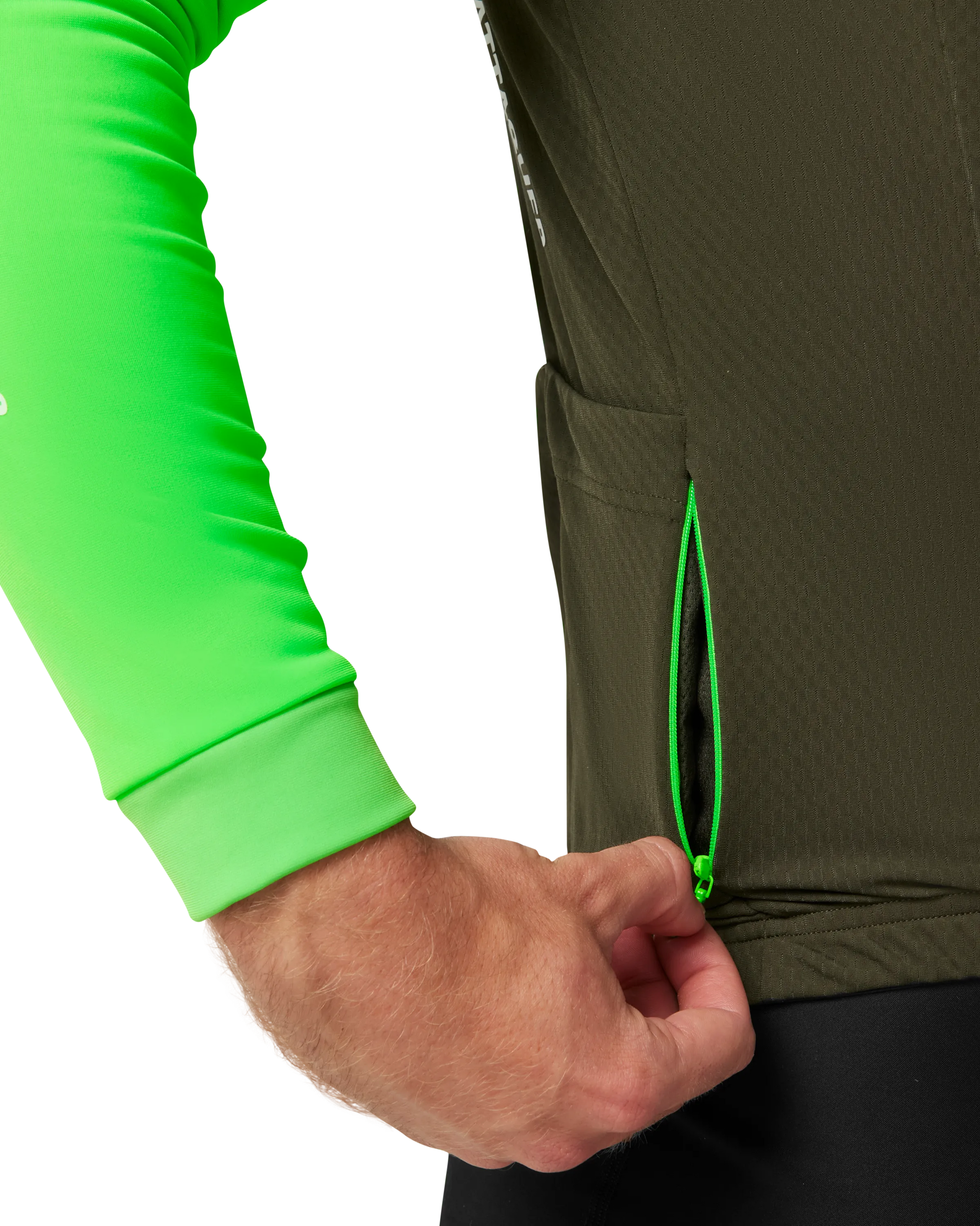 All Day Winter Long Sleeved Jersey Pine/Fluro Green-Attaquer Dead Stock-Attaquer