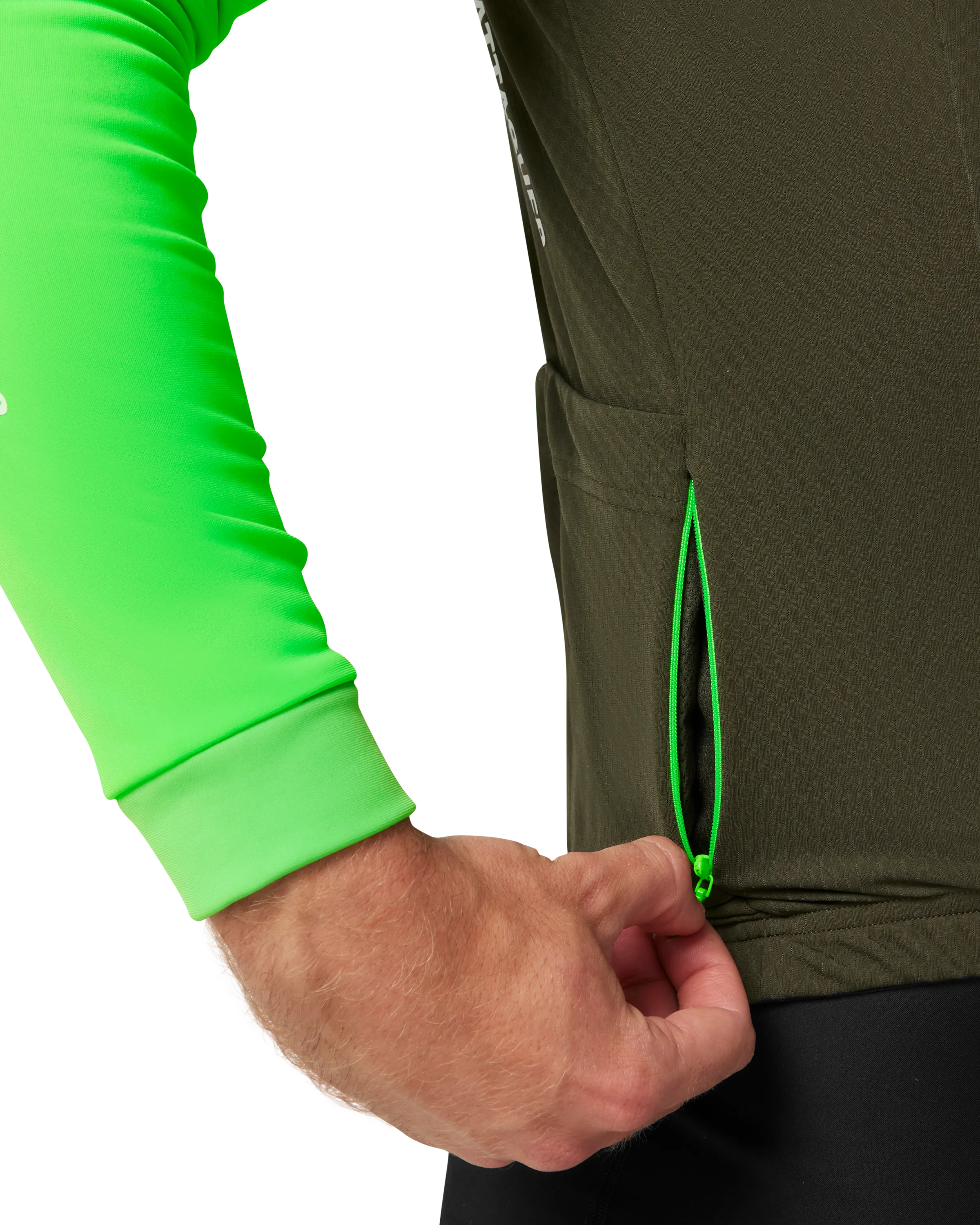 All Day Winter Long Sleeved Jersey Pine/Fluro Green-Attaquer Dead Stock-Attaquer