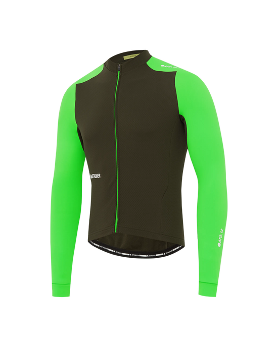 All Day Winter Long Sleeved Jersey Pine/Fluro Green