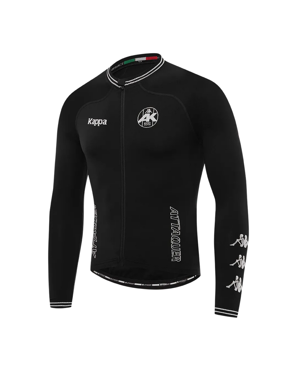 Attaquer x Kappa Orbknit™ Race Jersey Long Sleeve Black