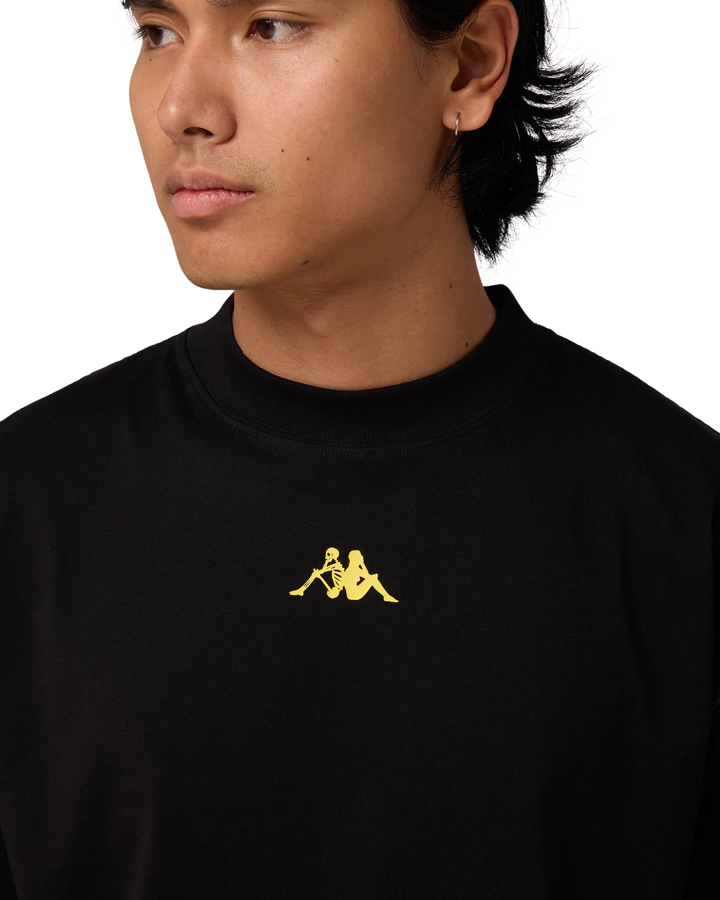 Attaquer x Kappa SS Outline Black Tee-Attaquer-Attaquer