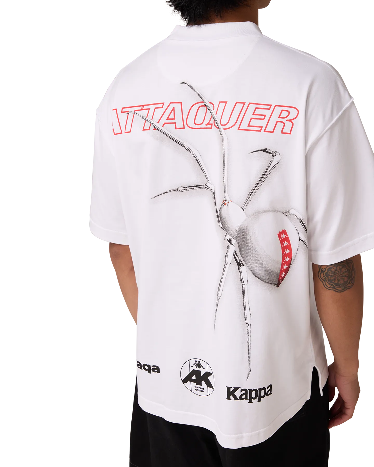 Attaquer x Kappa SS Spider White Tee-Attaquer-Attaquer