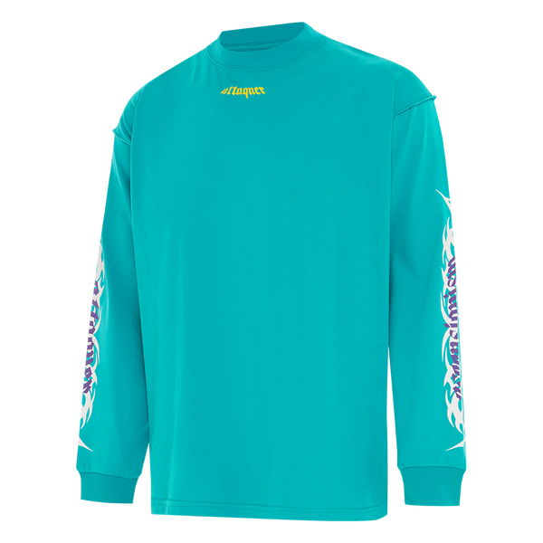 Attaquer Promised Land LS T-Shirt Teal display feature