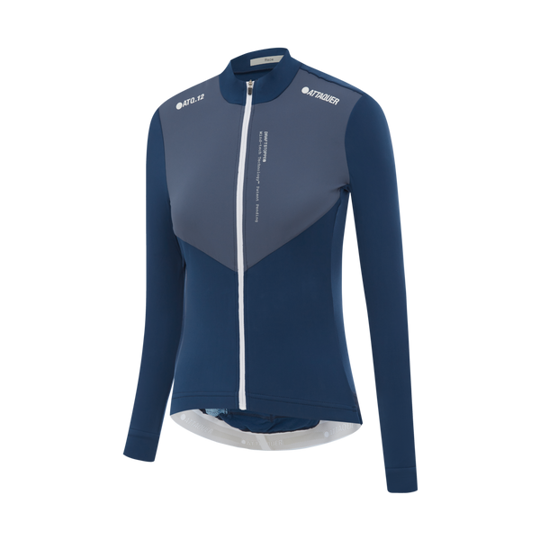 Womens Race Winter Long Sleeved Jersey Vintage Blue feature display