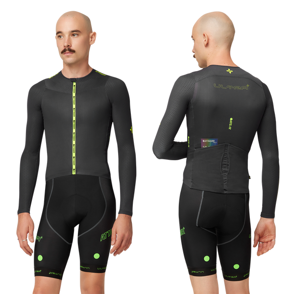 ULTRA+ Aero Long Sleeved Jersey Anthracite/Acid Lime main