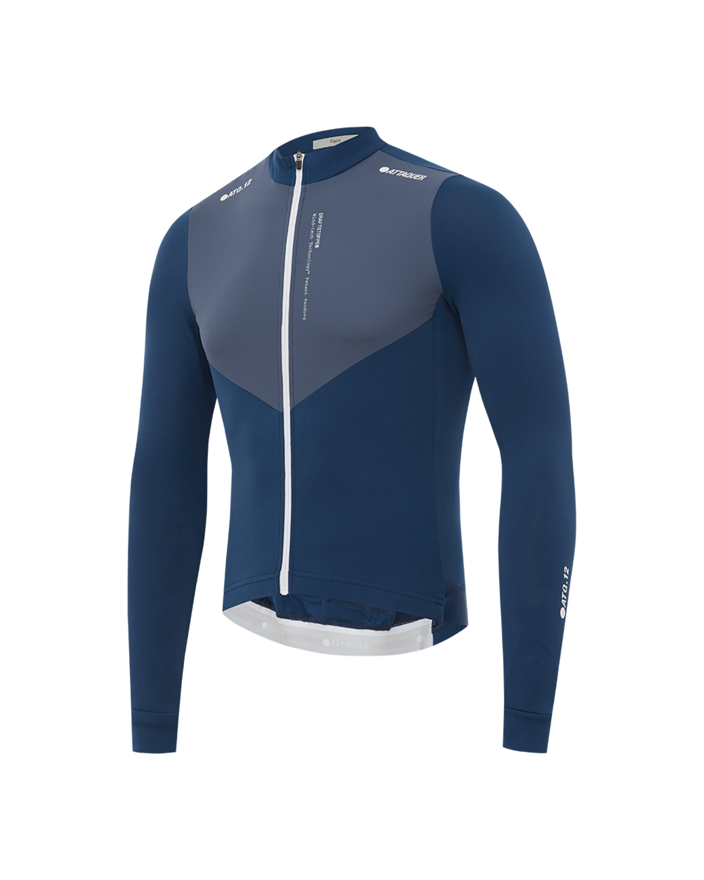 Race Winter Long Sleeved Jersey Vintage Blue Attaquer Mens Cycling